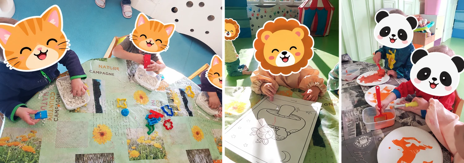 Ateliers de transvasement, de coloriage et de peinture dans les micro-crèches de Sélestat